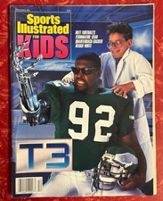 1991 SPORTS ILLUSTRATED FOR KIDS MAGAZINE w/ CARD SHEET TY COBB JIM THORPE