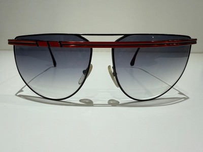 Laura Biagiotti Vintage 1980s T48 Sunglasses Red/Black Metal frame CLEAN