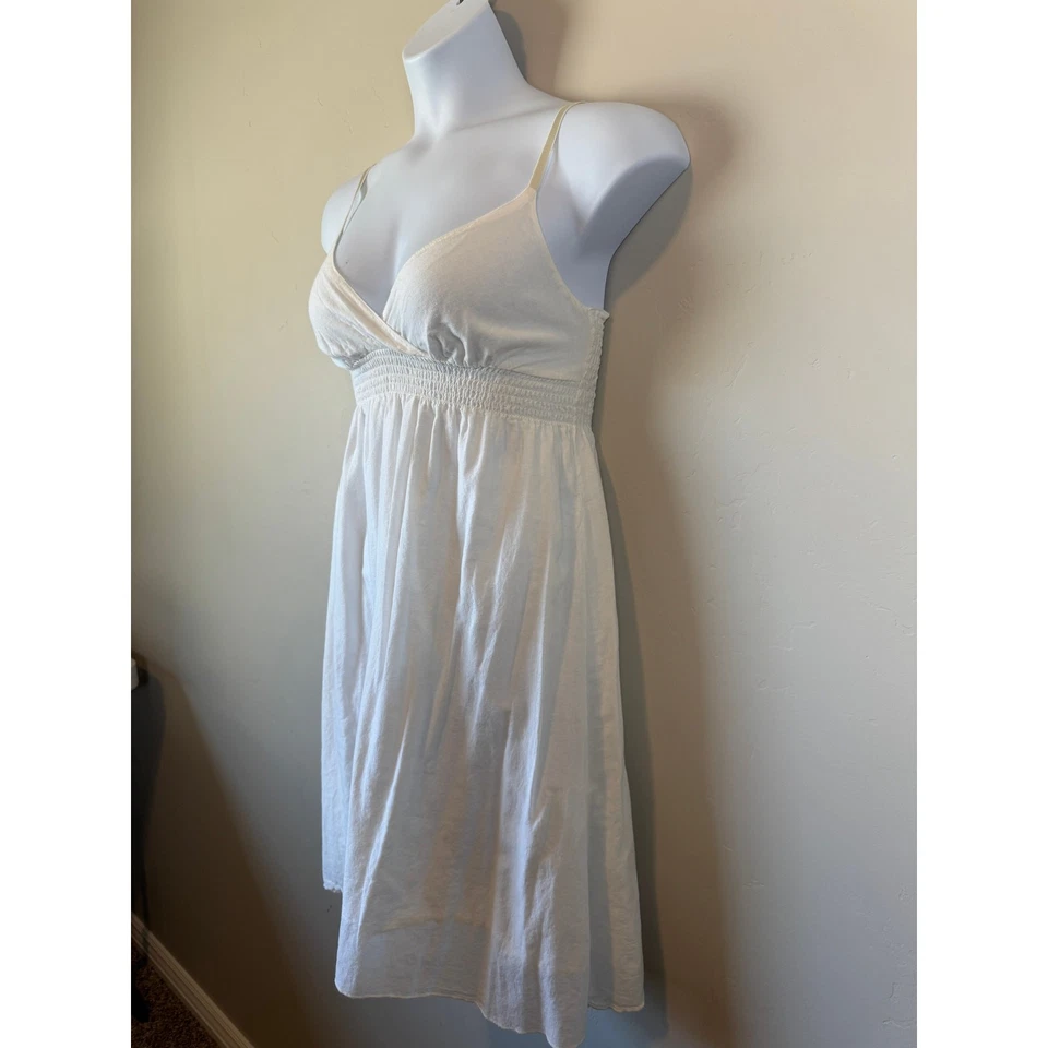 VTG 00s Derek Heart Womens White Babydoll Dress Sz M Y2K Boho Festival Retro - Image 4 of 4