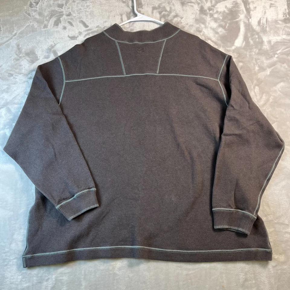 Cutter & Buck Pullover Men's 3XB Gray 1/4 Zip Heavyweight Cotton Casual Workwear - Image 2 of 4