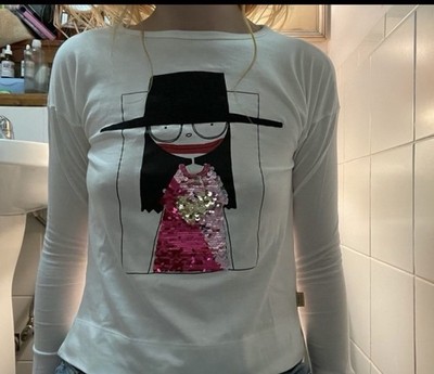 Little Marc Jacobs sequined cotton jersey long sleeve T-shirt