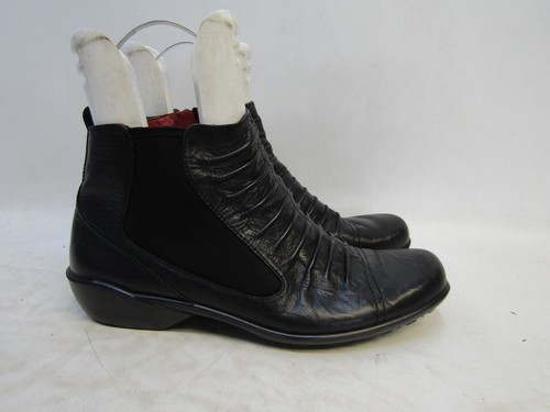 ROMIKA Womens Size 42 EUR Black Leather Slouch Zip Ankle Fashion Boots - Picture 3 of 11
