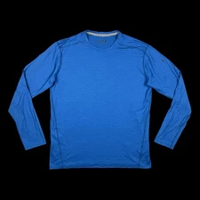 Smartwool Merino 150 Base Layer Crew Mens XL Blue Long Sleeve Lightweight EUC