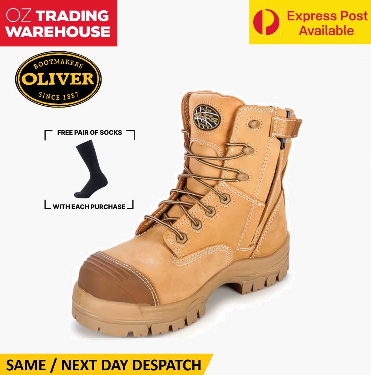 Oliver 55332Z UK11.5 Mens Safety Steel Toe Cap Work Boot Shoe