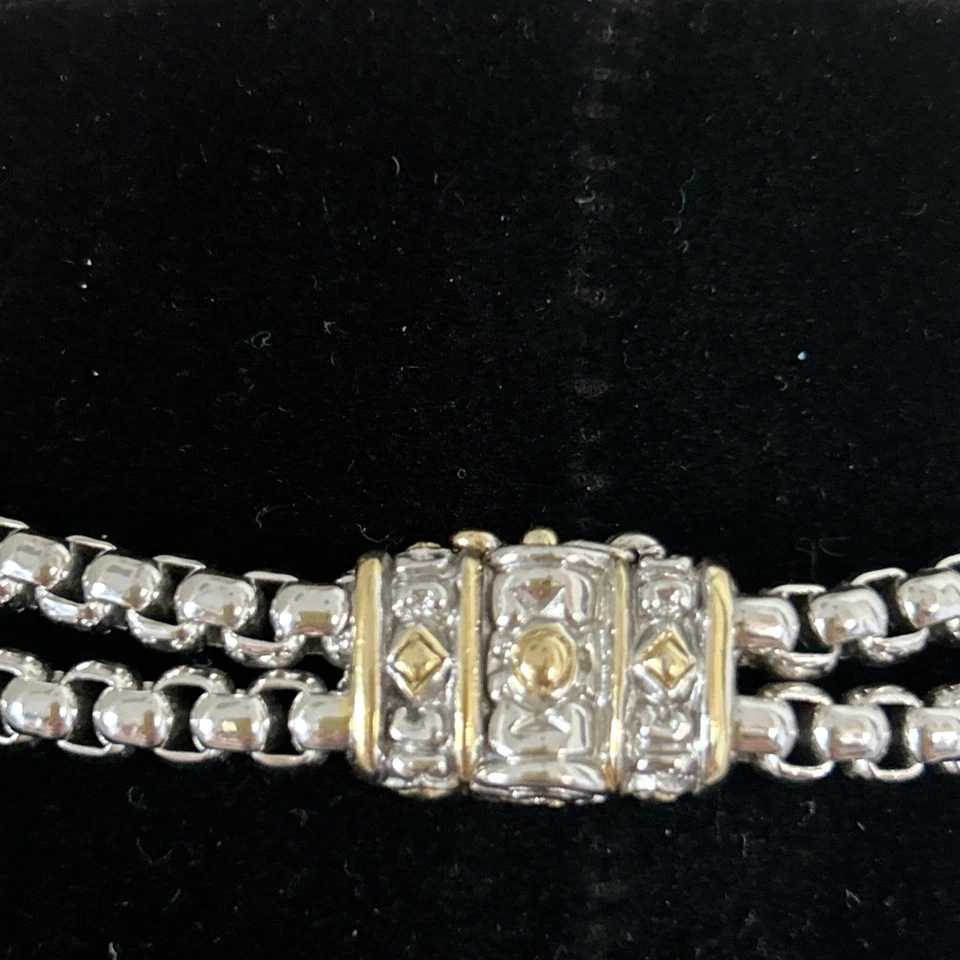 COLLAR JOHN MEDERIOS 17 Pulgadas. Tono plata y oro. Excelente calidad. Foto 4 de 4