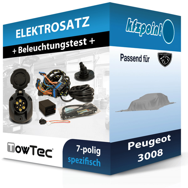 für Peugeot 3008 12.2009-12.2017 Towtec E-Satz 7Polig Fahrzeugspezifisch NEU-image