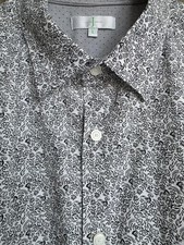 Men's Jasper Conran Shirt Black Cotton L 9IZW