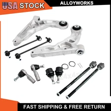 FWD Front Lower Control Arms &Sway Bars Tie Rods Kit For 2014-2018 Jeep Cherokee