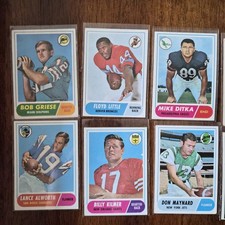 1968 TOPPS Football Lot Of 127 Different Cards Griese Unitas Little Ditka 