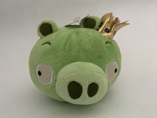 Angry Birds Green Pig King Golden Crown 4 Plush Toy Commonwealth No Sound
