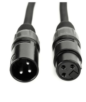 Profi Low Noise Audiokabel DMX Beleuchtungskabel schwarz 6m
