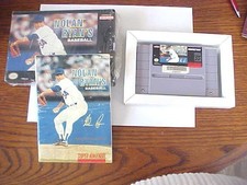 SNES SUPER NINTENDO NOLAN RYAN'S BASEBALL CARTRIDGE in ORIG. BOX w/INSTRUCTIONS
