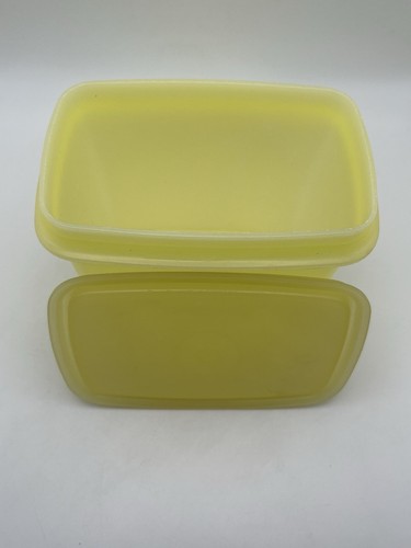 Vintage Tupperware gelb Regal Sparer Lebensmittel Aufbewahrung Behälter 1243-3 mit Deckel USA - Bild 4 von 4