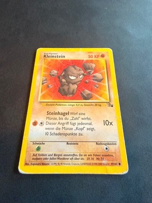 Pokemon Kleinstein 47/62 DE Common Fossil 1999