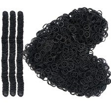 AIWOQI Rubber Bands mini 2000pcs rubber band black 0.5inch Black-2000Pcs