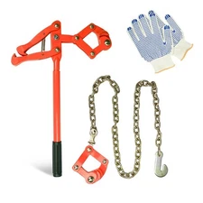Fence Stretcher Tool with Gloves, Plain & Barbed Wire for Center & End Post... 