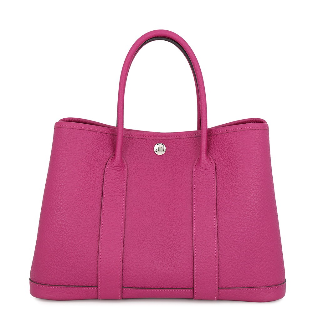 HERMES Garden Party Size TPM Negonda Leather Rose Purple