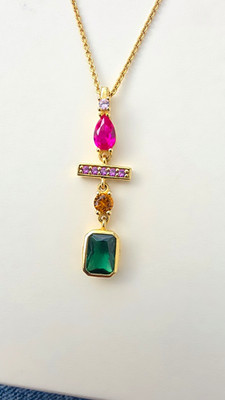 Thomas Sabo Kette Anhänger Set Gold Boho Bunt