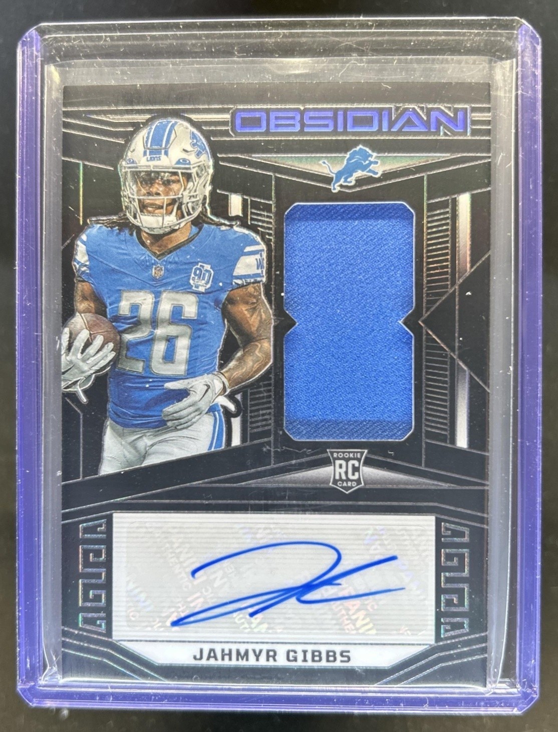 Jahmyr Gibbs 2023 Obsidian #228 Rookie Jersey Autographs /199