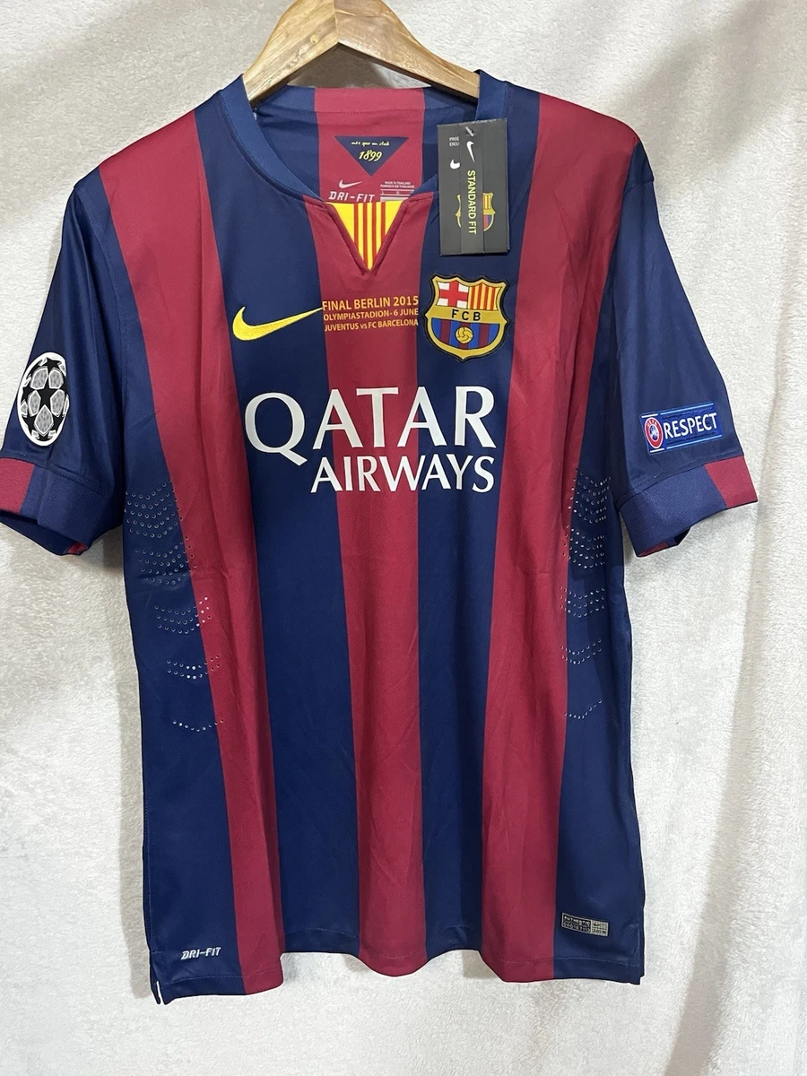 vintage maillot FCB Qatar brodé rouge/bleu pull-over taille L