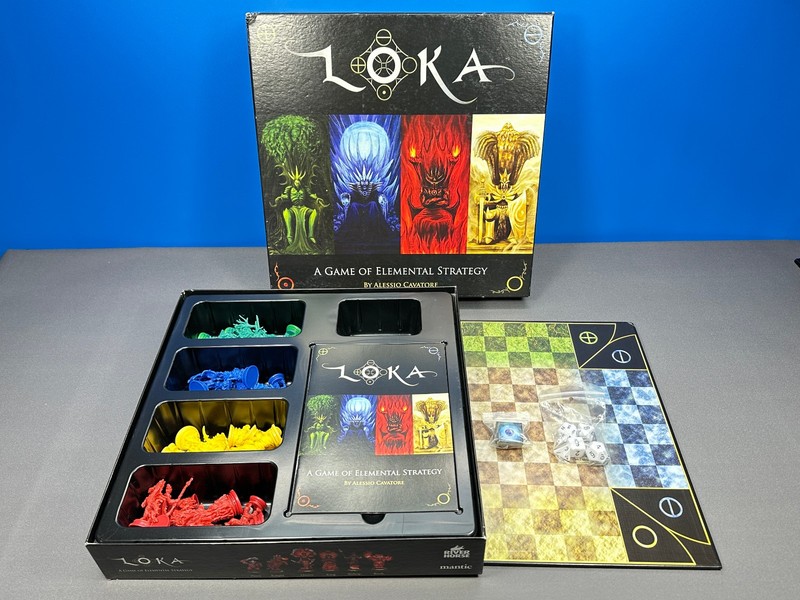 LOKA GAME OF ELEMENTAL STRATEGY BOARD GAME ALESSIO CAVATORE RIVER HORSE COMPLETE