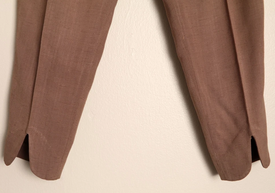 Pantalones Capri Años 60 Tostados Peddle Pusher Mod por Bette Norbet De Colección Años 50 Foto 3 de 4