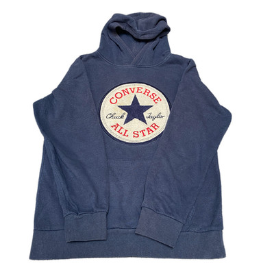 Converse Hoodie Mädchen mittelblau Chuck Taylor All Star bestickt Langarm
