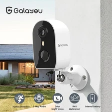 Galayou 2K WiFi Security Camera Outdoor PIR IP65 Weatherproof Color Night Vision