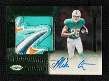 2018 Certified Freshman Fabric Signatures Green Etch 3/5 Mike Gesicki Auto 1q7k
