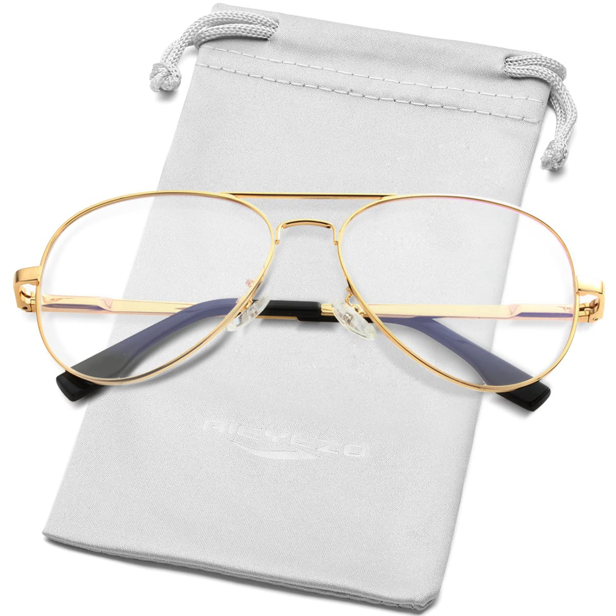 Classic Aviator Polarized Sunglasses for Men Women Spring Hinge Metal Frame U...