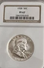 US Coin 1958 Franklin Silver Half Dollar Proof NGC PF67