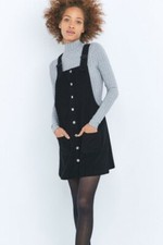 Urban Outfitters Button-Down Corduroy Pinafore Dress Size S rrp £46 DH101 BB 02