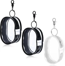 DIVINA VITAE 3Pcs Small Clear Makeup Bag with Zipper, Waterproof Mini Backpack 