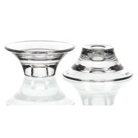 Doppelseitiger Kerzenhalter KerzenstäNder Rund Transparent Glas Bleikristall