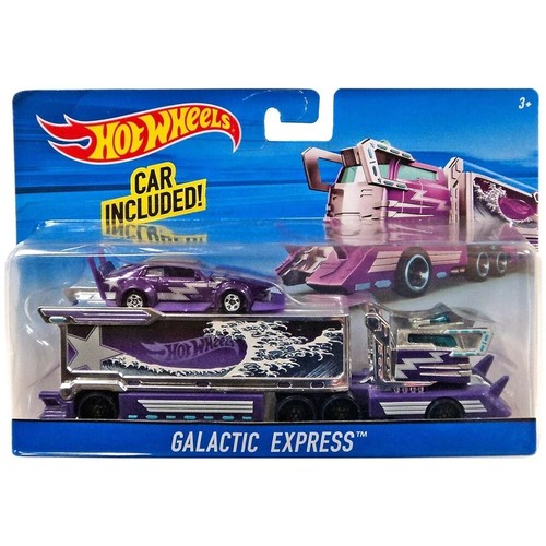 Hot Wheels Galactic Express- Semi Truck and Car- Black & Red- LOT OF 2 BB13-1138 - Picture 4 of 12