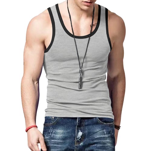 Men's Muscle Tees Casual Tank Tops Gym Workout Running Shirts T-shirt Undershirt - Bild 29 von 31