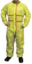 ENVIROGUARD ChemSplash CHEMICAL RESISTANT COVERALLS w/ ELASTIC CUFFS, YELLOW, L