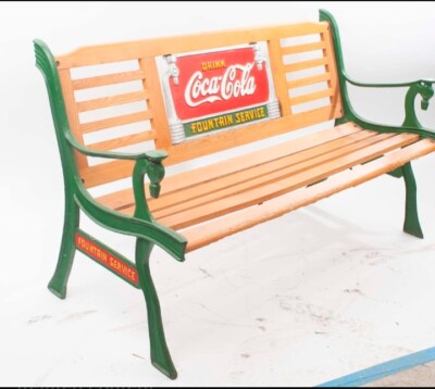 Vintage 1940s Coca-Cola bench Rare | eBay
