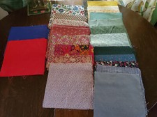 Large Lot of Cut Cotton Squares for Quilting