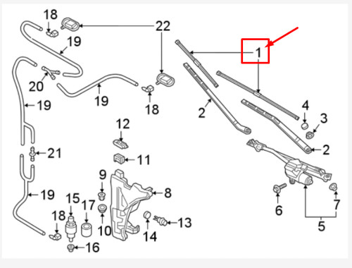 NEW AUDI A4 B9 FRONT AERODYNAMIC WIPER BLADE SET LHD 8W1998002 - Picture 9 of 9