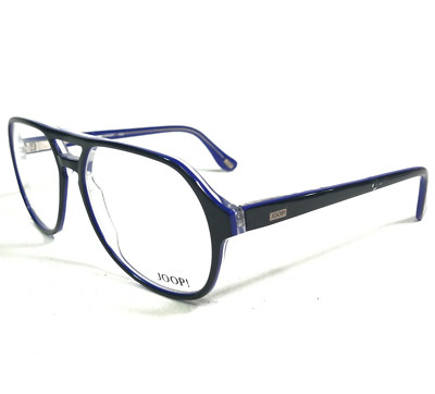 Joop! Eyeglasses Frames MOD.81056-6368 Black Blue Aviator Full Rim 57-15-130