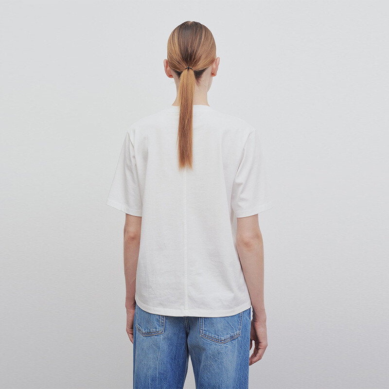 FILA Maglione donna THE ROW estivo cotone girocollo maglione maniche corte sciolto top t shirt