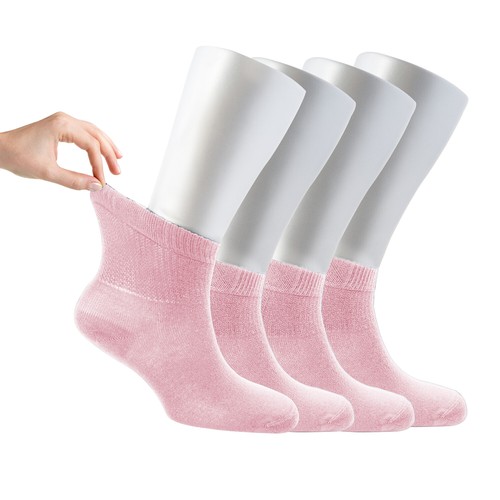Cosyfeel® Women Loose Diabetic Ankle Socks 4-Pack Bamboo Material Seamless Toe - Picture 136 of 231