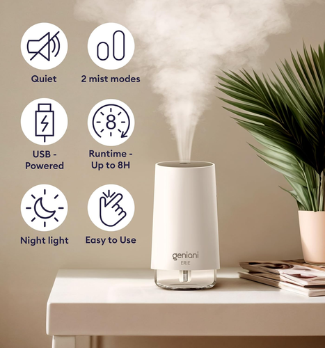 Portable Cool Mist Humidifiers for Bedroom & Office - Ultrasonic Humidifier for - Picture 2 of 12