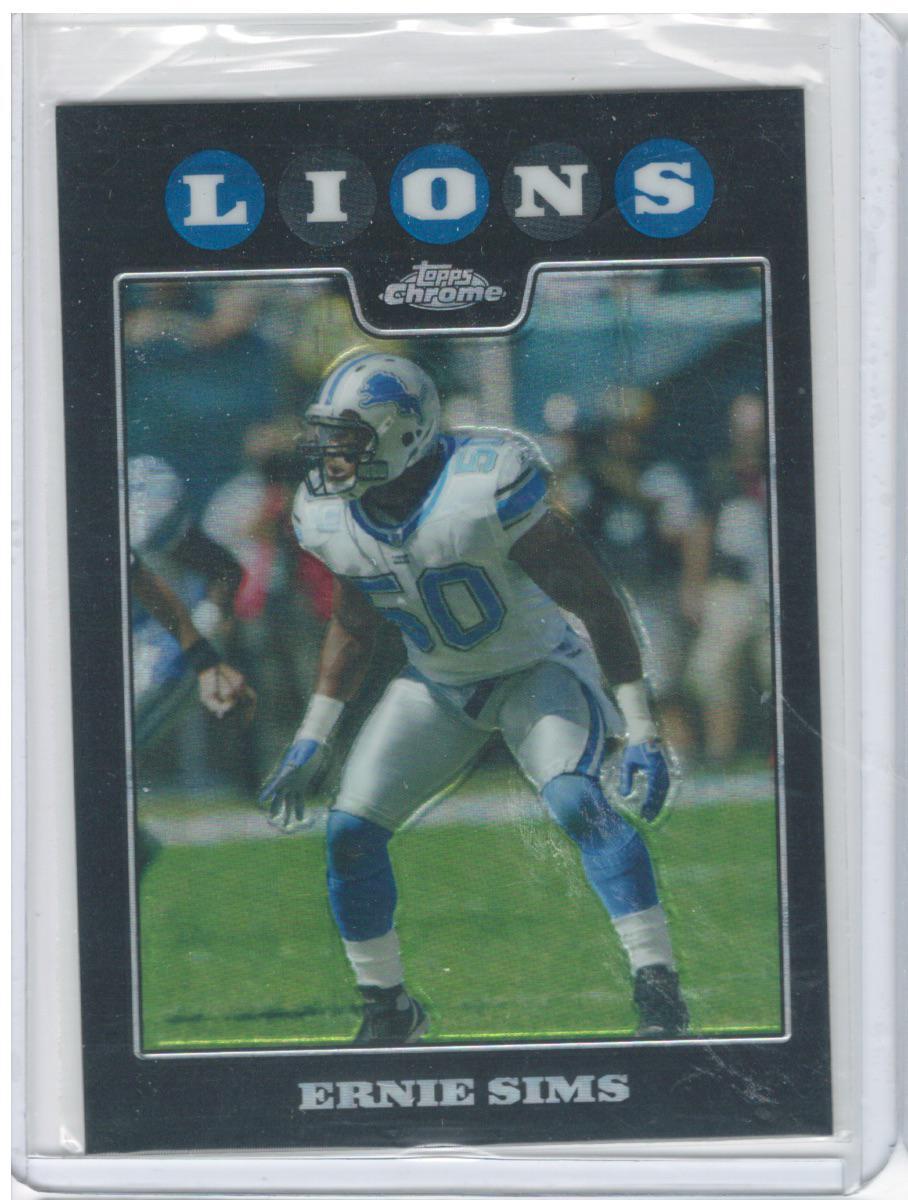 Ernie Sims 2008 Topps Chrome #TC111 Xfractors Detroit Lions