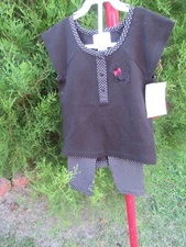 (G) Two Feet Ahead Size 2t 2 piece Girls Outfit Schnauzer