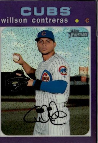 2020 Topps Heritage #THC-241 Willson Contreras Chrome Purple Refractor