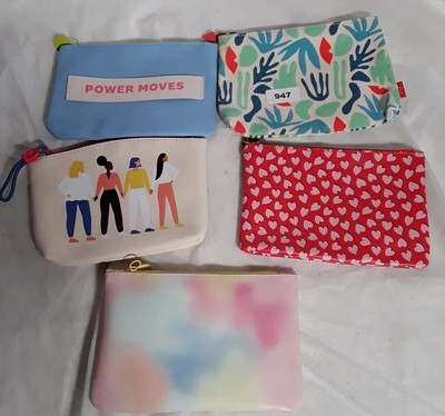 IPSY Makeup Bag Cosmetic Cases Pouch Bundle Of 5 Size Small Multicolor Travel 