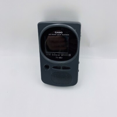 Vintage Casio Personal Portable Pocket LCD Color TV Model TV-480