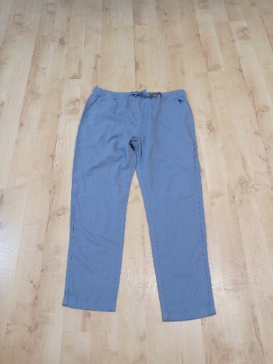 Men’s Easy Linen Rich Slim Fit Trousers Light Blue Size Extra Large image 2